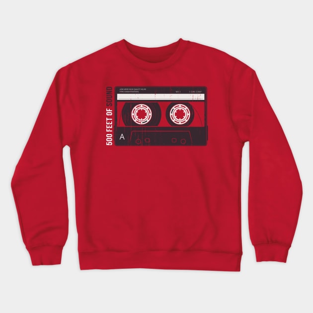 Retro cassette tape-500 feet of music Crewneck Sweatshirt by Frispa